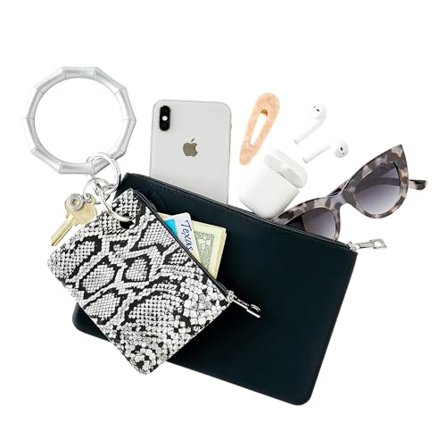 Oventure Large Silicone Pouch ? Black, Waterproof Zipper Bag & Holiday Gift for Women, Makeup & Travel