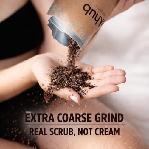 Body Scrub for Dry Skin ? Pear & Apricot Coffee Exfoliating Body Scrub, Extra Grit Water-Free Formula | Vegan | 8.11 oz | SKRUB Cosmetics