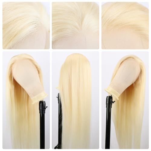 24 Inch Blonde Lace Front Wig Human Hair 13x6 HD Transparent Lace - Straight