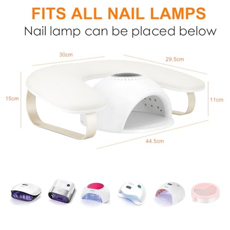 Arm Rest for Nails Tech Upgraded 10¡Æ Inclined, U-Shaped Manicure Nail Arm Rest Stand, Nail Armrest for Nail Tech Hand Rests with Aluminum Alloy Holder Non-Slip
