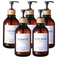 Amber Mithrgrous Refillable Shampoo & Conditioner Dispenser Set 5 Pack 16.9oz