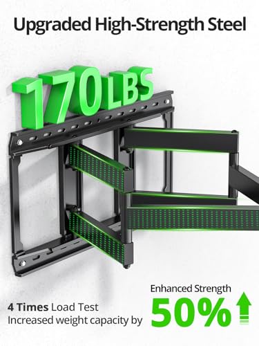 Heavy Duty Full Motion TV Wall Mount 42-100 Inch Swivel Tilt Leveling Adjustable
