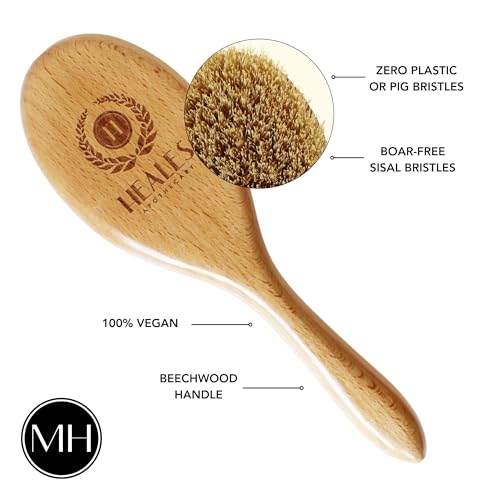 Lymphatic Drainage Dry Body Brush with Natural Bristles & FSC Beechwood