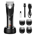 Body Hair Trimmer for Men - Pubic Hair Trimmer for Man - Electric Ball Shaver with LED Light - IPX7 Waterproof Wet/Dry Groomer kit for Groin -USB-C Rechargeable - Men's Pubic, Groin and Body Shave