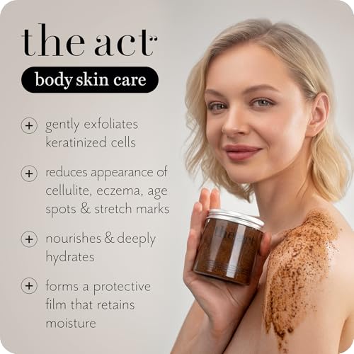 Coffee & Cocoa Body Scrub - Salt Exfoliant with Vitamin E, 10.58 Oz - Variation of Cocoa & Coffee