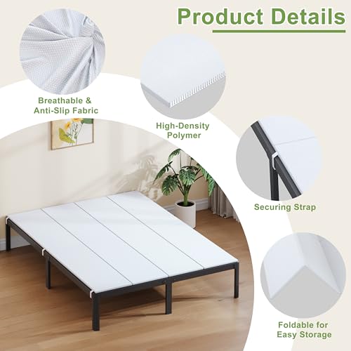 Twin Bunkie Board Support - White High-Density Mattress Foundation