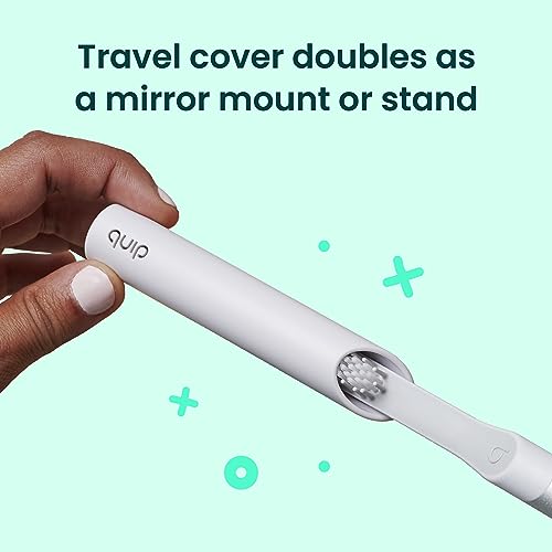 Electric Toothbrush for Adults - Sonic Vibration, Soft Bristles, Travel Cover - Blue