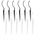 12 Pcs False Eyelashes Display Stick Eyelashes Applicator Tool 3D Eyelash Extensions Style Try on Sticks Planting Grafted Eye Lashes Applicator ?(Black, Transparent
