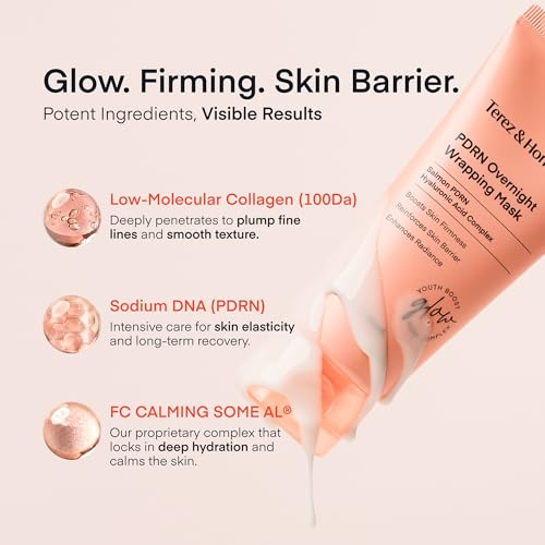 Collagen & PDRN Mask Duo - Night Wrapping Face Masks for Elasticity & Hydration - Terez & Honor