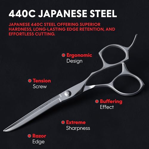 Suvorna Classic 6.5" Hair Cutting Scissors - Razor Edge Barber Shears for Hairdressers & Professionals