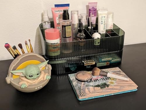 Large Capacity Makeup Organizer with Stackable Drawers and Compartments