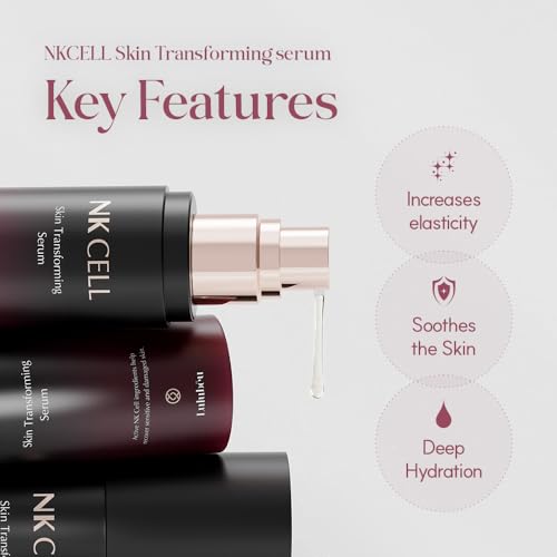 Skin Transforming Serum with NK Cell Technology, Hydrating Serum for Skin Elasticity & Smooth Texture, 1.69 fl oz