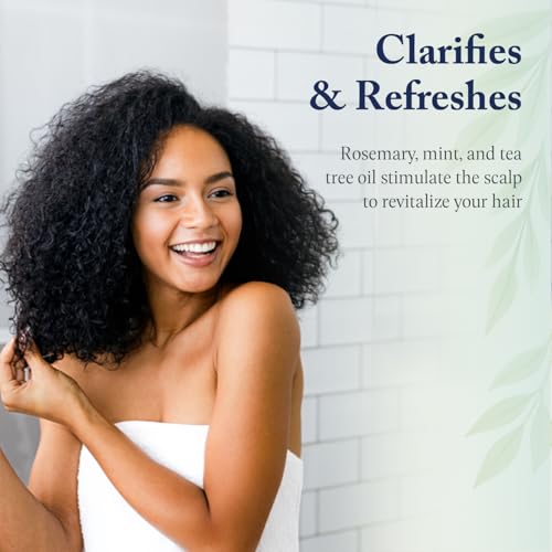 Vegan Hair Care Set - Clarifying Rosemary Mint Tea Tree Shampoo & Conditioner 16 Oz Each - Pack of 2