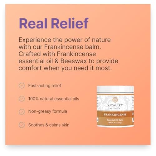 Vitality Extracts Frankincense Balm - 6oz, Boswellia Serrata, Beeswax, Olive Oil, Moisturizer for Dry, Cracked Skin, All Skin Types