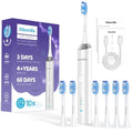 Electric Toothbrush for Adults & Teens with 6 Brushheads - Waterproof, Rechargeable