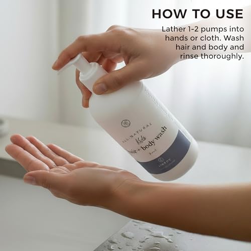 Rowe Casa Organics 2-in-1 Kids Hair & Body Wash with Therapeutic Essential Oils ? Sleepy Kids Shampoo & Body Wash with Floral, Relaxing & Calming scent ? 16 Fl. Oz