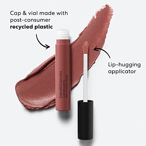 bareMinerals Mineralist Lasting Matte Liquid Lipstick Brave - Velvet Finish, All-Day Wear