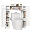 Keyluv Short Over-the-Toilet Cabinet with Doors – Low-Profile Bathroom Storage
