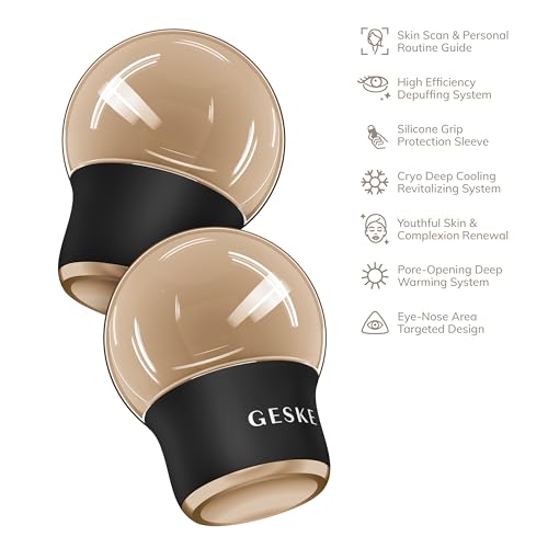 Gray GESKE SmartAppGuided™ Cool & Warm Face & Body Massager 7-in-1