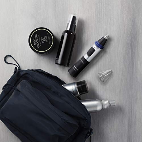 Nose Ear Facial Hair Trimmer Wet Dry Vortex Cleaning System - Blue