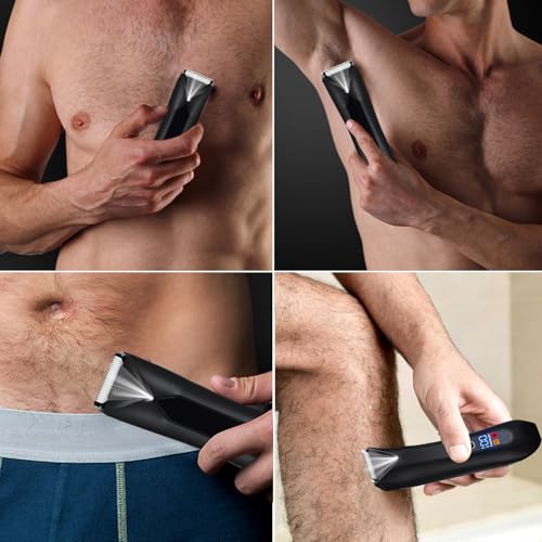 Men's Waterproof 4-in-1 Body & Ball Hair Trimmer with Ceramic Blades