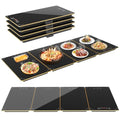 YEJOUMO Black 4-in-1 Detachable Electric Food Warming Tray 33x15 Inch