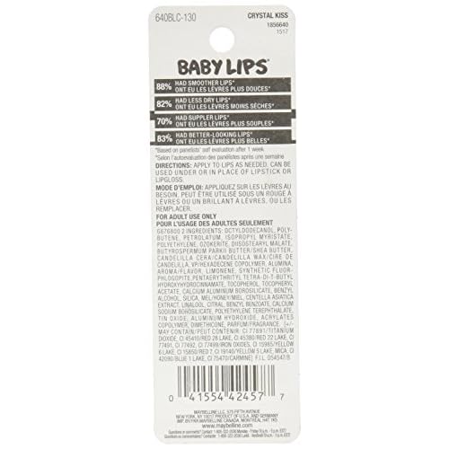 Maybelline New York Baby Lips Crystal Lip Balm, Crystal Kiss, 0.15 Ounce