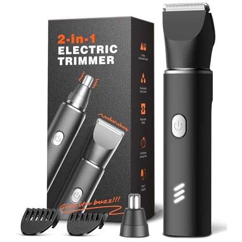 Body Hair Trimmer for Men: Manscape Electric Razor, Versatile Hair Beard Trimmer for Groin Nose/Ear Hair, Waterproof & USB-C Rechargeable,Travel Lock, Mens Gifts