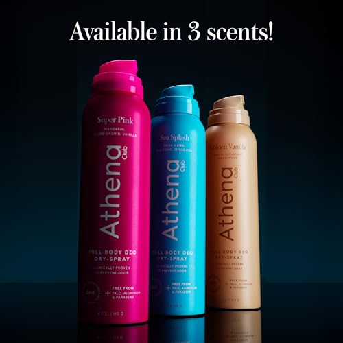 Full Body Deodorant Spray for Women - Aluminum-Free 24H Odor Protection, Sea Splash Scent, 4 oz Pack of 2