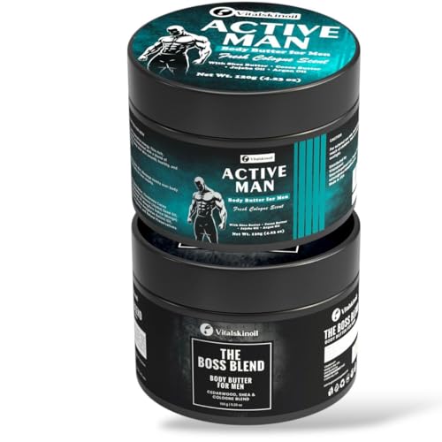 Men's Body Butter with Cologne Fragrance - Deep Moisturizer & Scented Cream