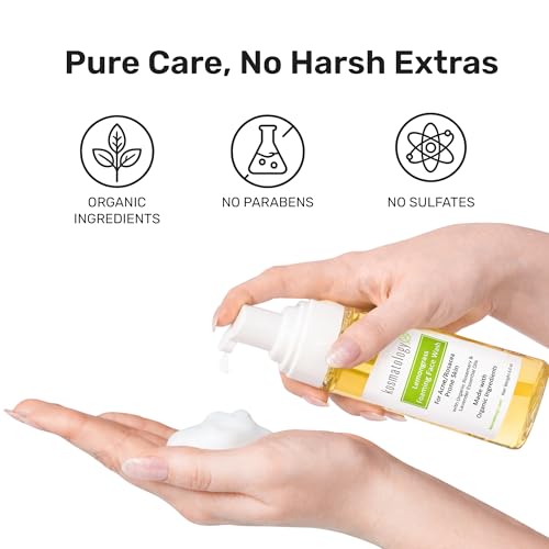 Organic Lemongrass Face Wash for Acne-Prone Skin - 6 oz, Gentle Daily Cleanser with Natural Botanicals