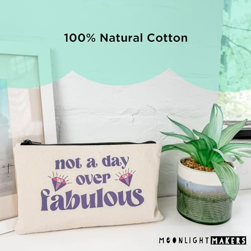 Moonlight Makers, My Anxiety Is Chronic But This Ass Is Iconic, Funny Canvas Makeup Bag, Pencil Pouch, Cute Travel Accessories for Women, 100% Cotton Cosmetic & Toiletry Bags