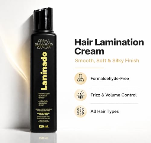Cream Hair Lamination Treatment - Formaldehyde-Free Smoothing for Soft, Silky Hair