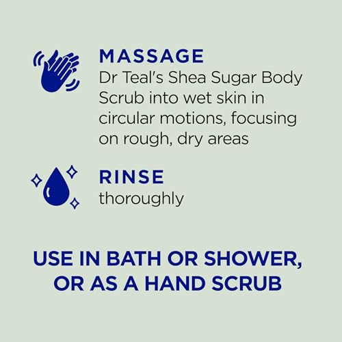 Dr Teal's Shea Sugar Body Scrub with Eucalyptus & Spearmint Essential Oils - 19 oz Pack of 3