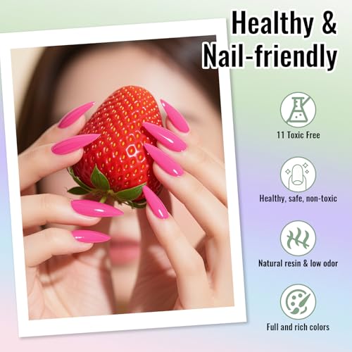 Phoenixy Gel Nail Polish Kit with UV LED Lamp, 45 Colors, Top & Base Coats, Manicure Tools, Perfect for Salon & Home