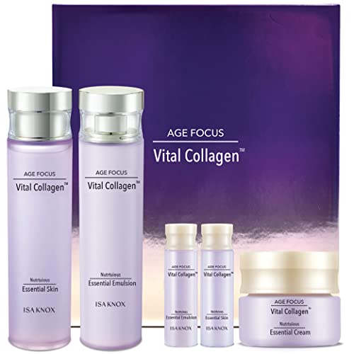 Age Focus Vital Collagen Skincare Set with Toner, Emulsion & Cream