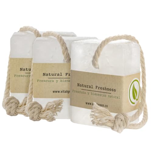 Vital Green Natural Potassium Alum Crystal Blocks for Shaving - 3 Pack