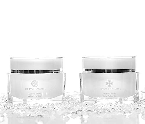 Facial Peeling Gel & Moisturizer Set - Diamond Infused Two-Step Skin Care