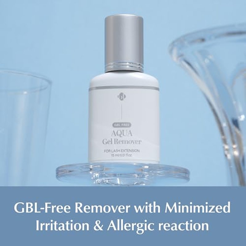 BL Lashes Aqua Gel Remover | Lash Glue Remover for Eyelash Extensions, Alcohol Acetone GBL Free, Low Irritation, Suitable for Sensitive Skin, Fast Action Dissolves Strong Glue in 2 Minutes (0.51 oz)