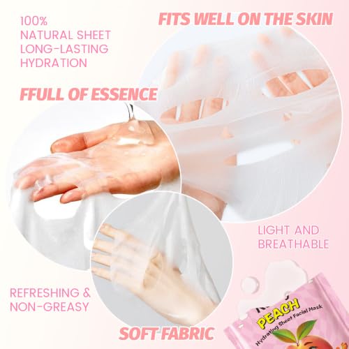 Fruit Face Masks for Kids 6-Pack | Moisturizing Skin Care Set for All Skin Types