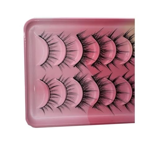 False Eyelashes, Natural lashes Wispy Mink Lashes Fluffy Eye Lashes,Mink Lashes,Lash Strips that Look Like Extensions 10 Pairs Pack