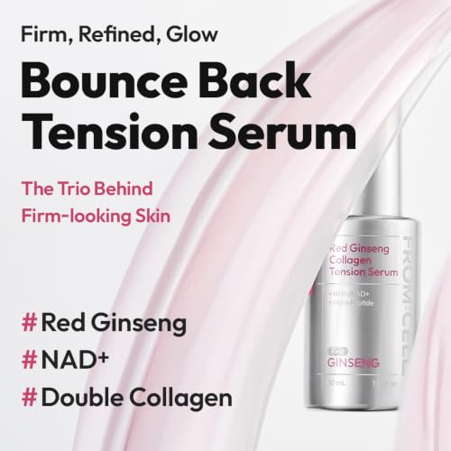 Korean Collagen Face Serum with Red Ginseng & Peptides - Anti-Aging & Firming, 1.01 fl oz