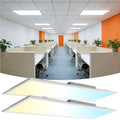 2x4 LED Flat Panel Light 2 Pack 5CCT Selectable, Dimmable Drop Ceiling Fixtures