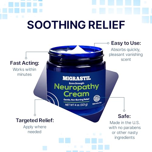 Basic Vigor Migrastil Extra Strength Neuropathy Cream & Lavender Magnesium Cream Bundle