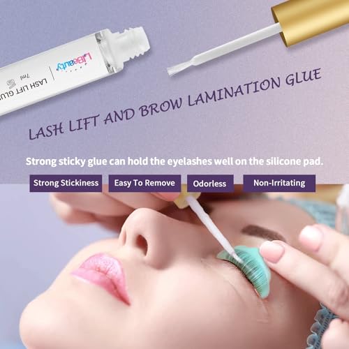 Libeauty Lash Lift & Brow Lamination Kit with Strong Glue - DIY Professional Results