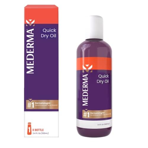 Mederma Quick Dry Oil and PM Intensive Overnight Scar Cream Bundle, 3.4oz Oil with Natural Botanical Extracts and 1.0 Oz Cream Clinically Shown to Make Scars Smaller