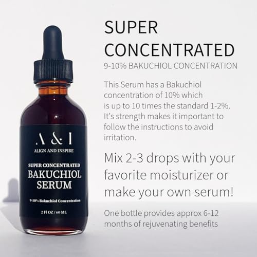 Bakuchiol Serum Organic Natural Vegan 2 oz - Plant-Based Retinol Alternative