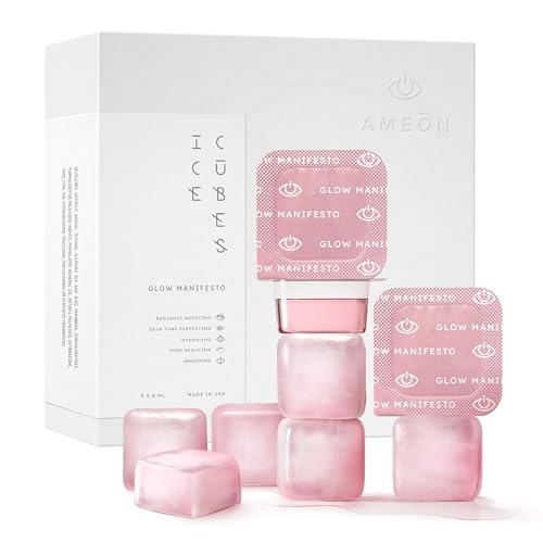 Glow Manifesto Ice Cubes ? Skin Brightening, Hydrating & Firming Cryotherapy Skincare with Hyaluronic Acid for Radiance, Pore Tightening, Anti-Wrinkle, Dark Spot Corrector & Depuffing Face Care