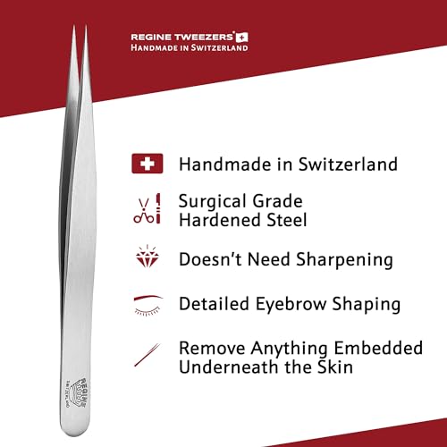 Ingrown Hair & Splinter Tweezers - Fine-Point Precision Stainless Steel Tool