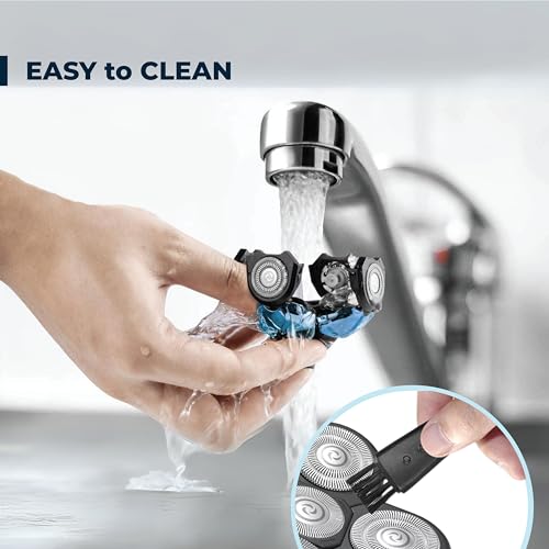3 Pack Replacement Shaver Heads for Freebird Head Shaver Kit - Universal Compatibility